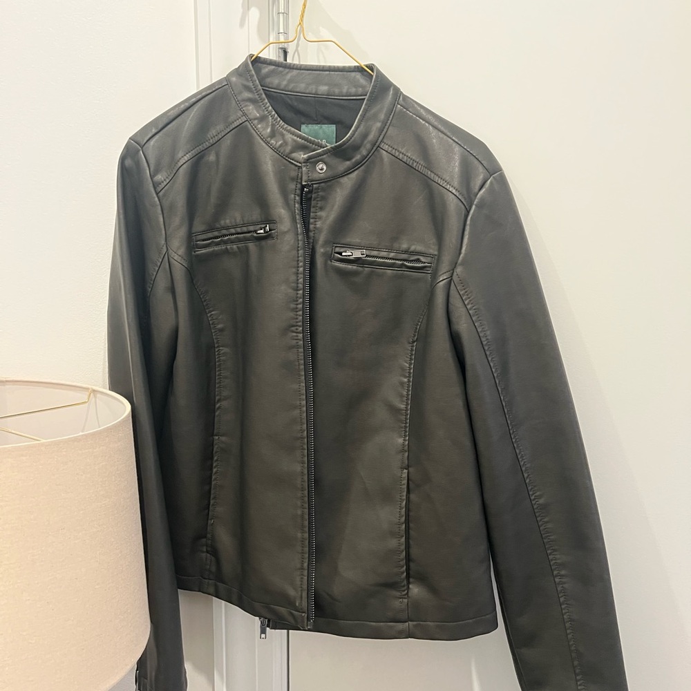 Black Faux Leather Jacket